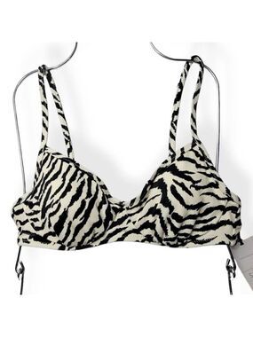 Shade & Shore Underwired  Zebra Print Bikini Top 32B